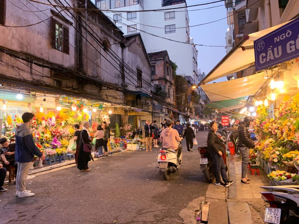 Wandering the streets of the hanoi old quarter