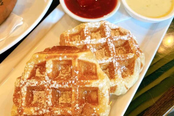 cafe medina waffle waffles with dip at cafe medina