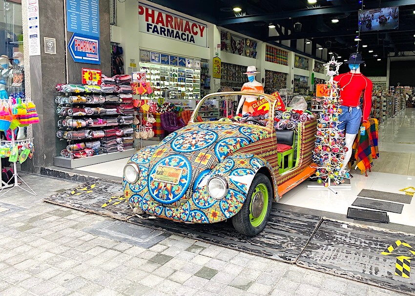 colorful car display in a souvenir shop in playa del carmen mexico