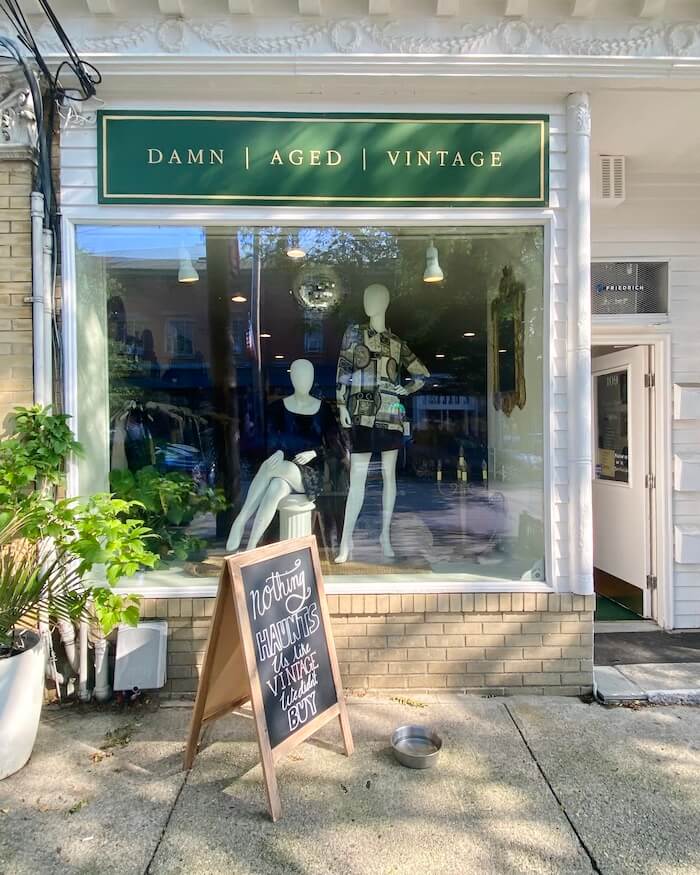 vintage clothing shop front in cold spring ny
